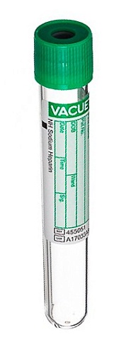 Пробирки вакуумные VACUETTE® с натрия гепарином для получения плазмы