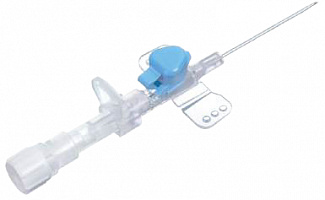 Внутривенный катетер Polyflex Cannula с дополнительным портом с самозакрывающейся крышкой и перфорированными крылышками