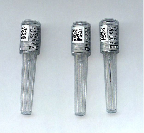Тонкостенные инъекционные иглы Terumo K-Pack II 27G KN-2713RBKT для филлеров