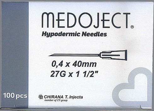 Иглы иньекционные 27g 0,4 x 40 мм Chirana Medoject Словакия