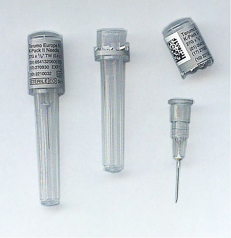 Тонкостенные инъекционные иглы Terumo K-Pack II 27G KN-2713RBKT для филлеров
